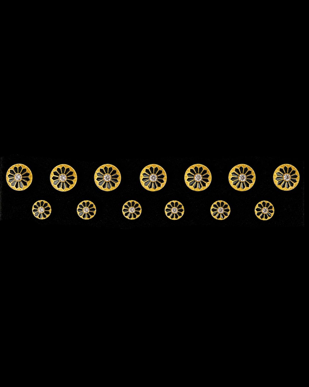 Midnight Royale Crystal Bandhgala Button Set
