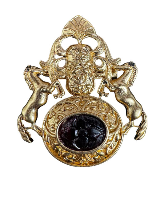 Ashwa Veer Medallion Brooch