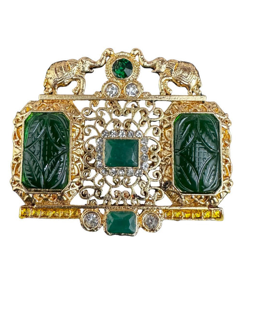 Royal Elephant Court Brooch