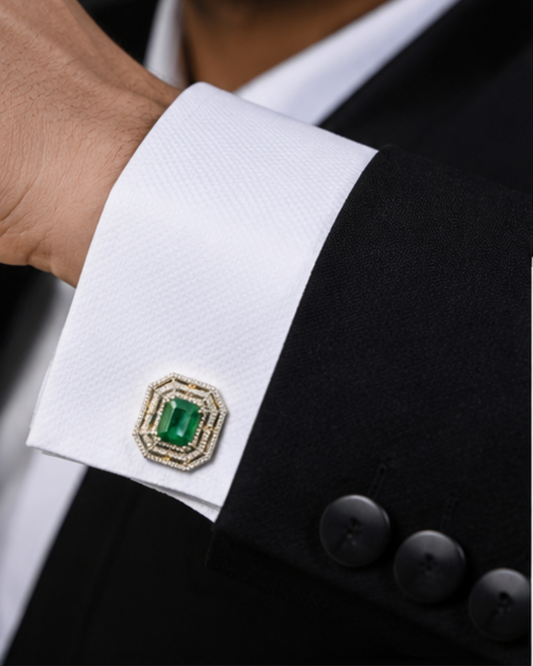 Heera Panna Cufflinks