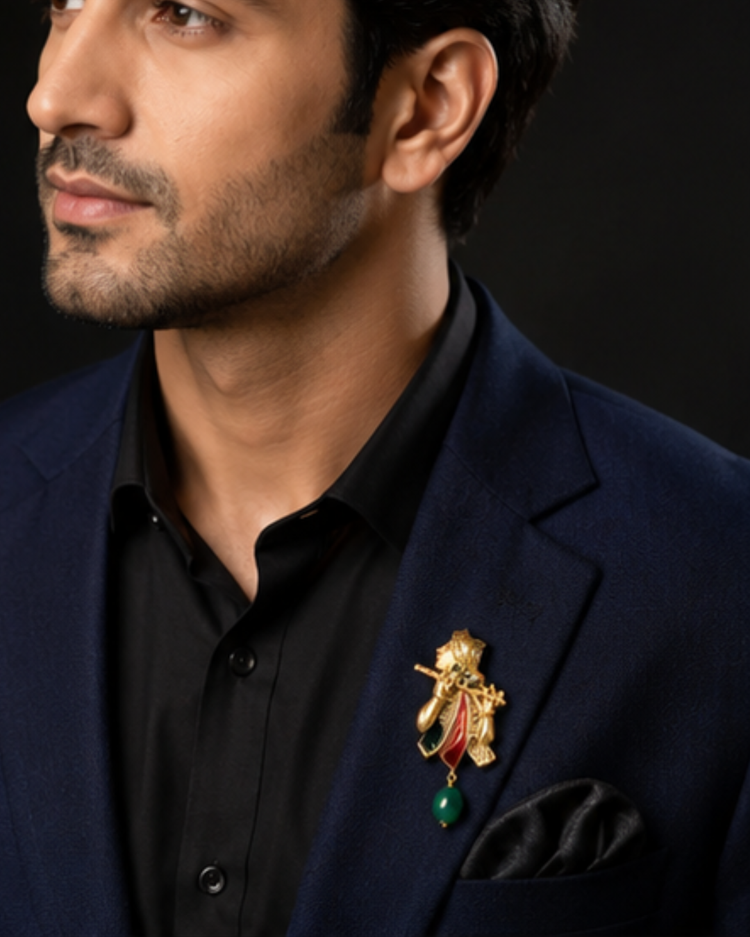 Lord Krishna Bansuri Brooch