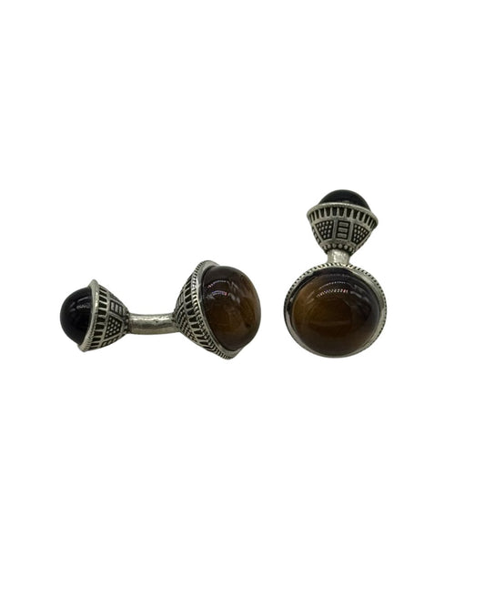 Regal Tiger’s Eye Cufflinks