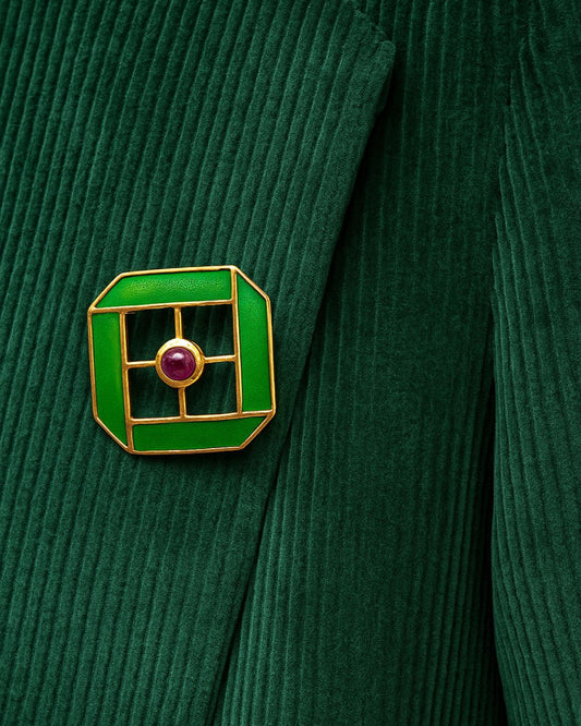 Enamel Stone Pin