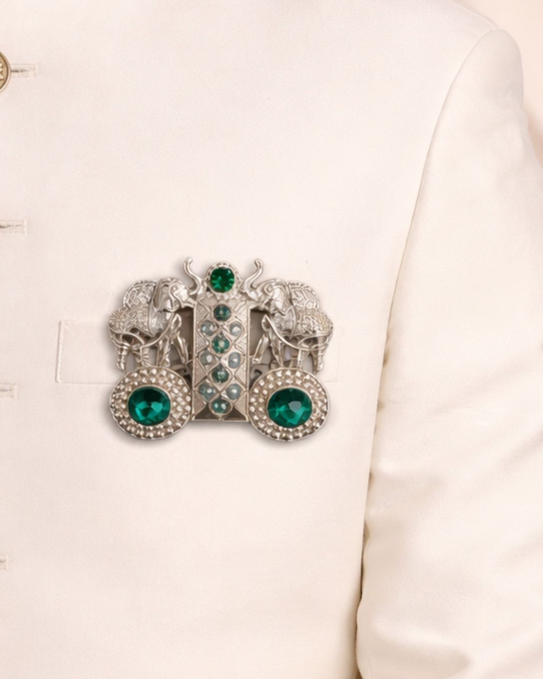 Twin Elephant Heritage Brooch