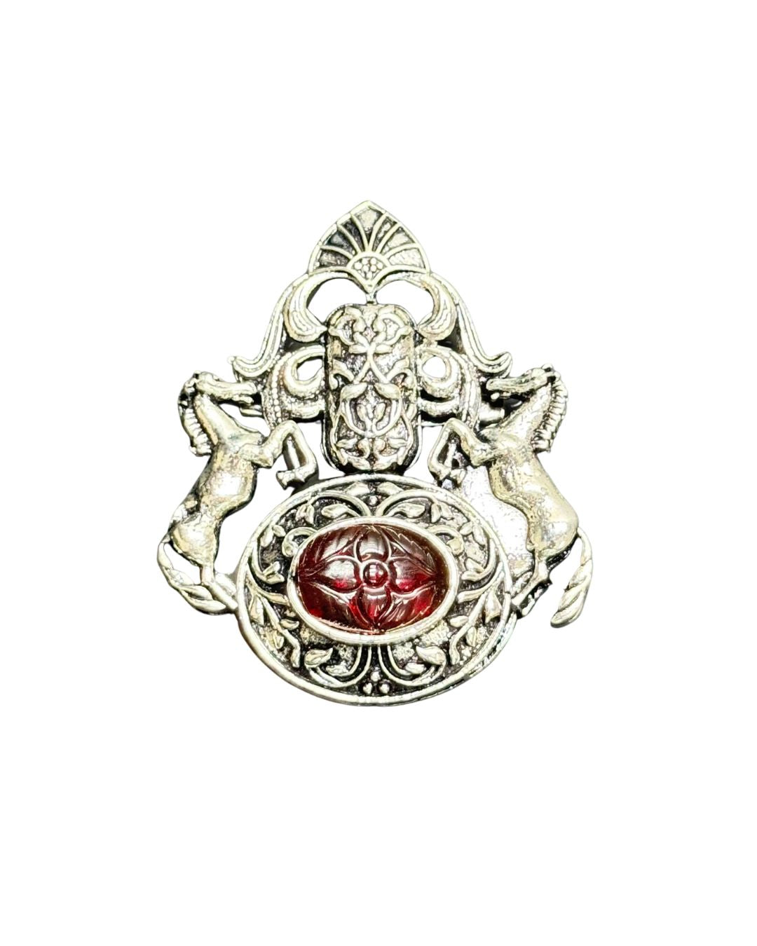 Ashwa Veer Medallion Brooch