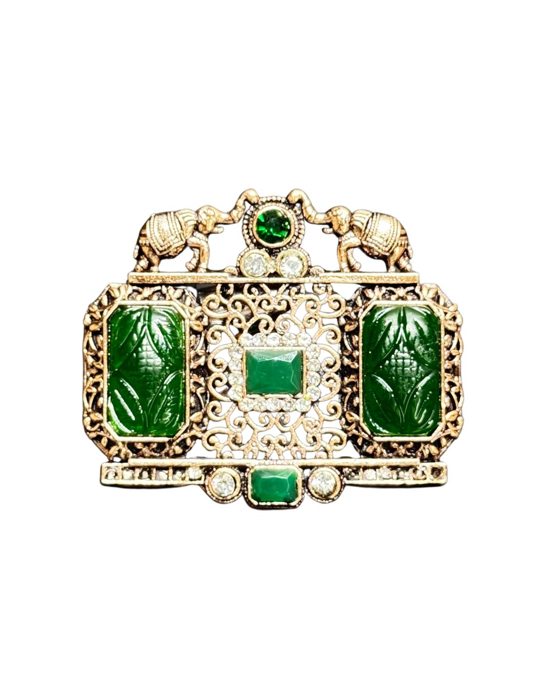 Royal Elephant Court Brooch