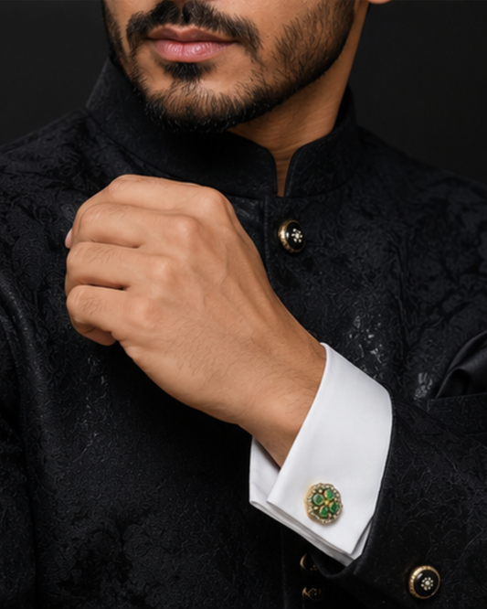 Emerald Round Cufflinks