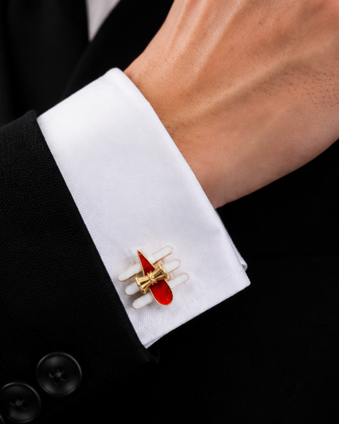 Mahakal Tilak Damru Cufflinks
