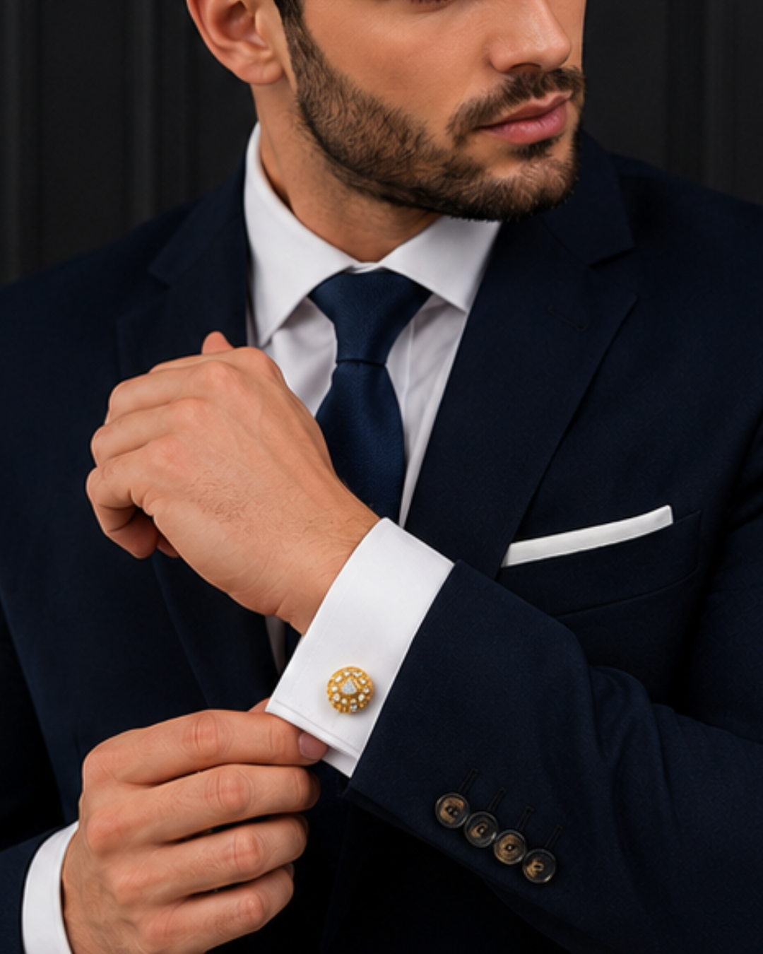 Rajputana Heritage Polki Cufflinks