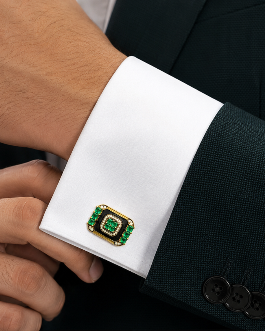 Emerald Cufflinks