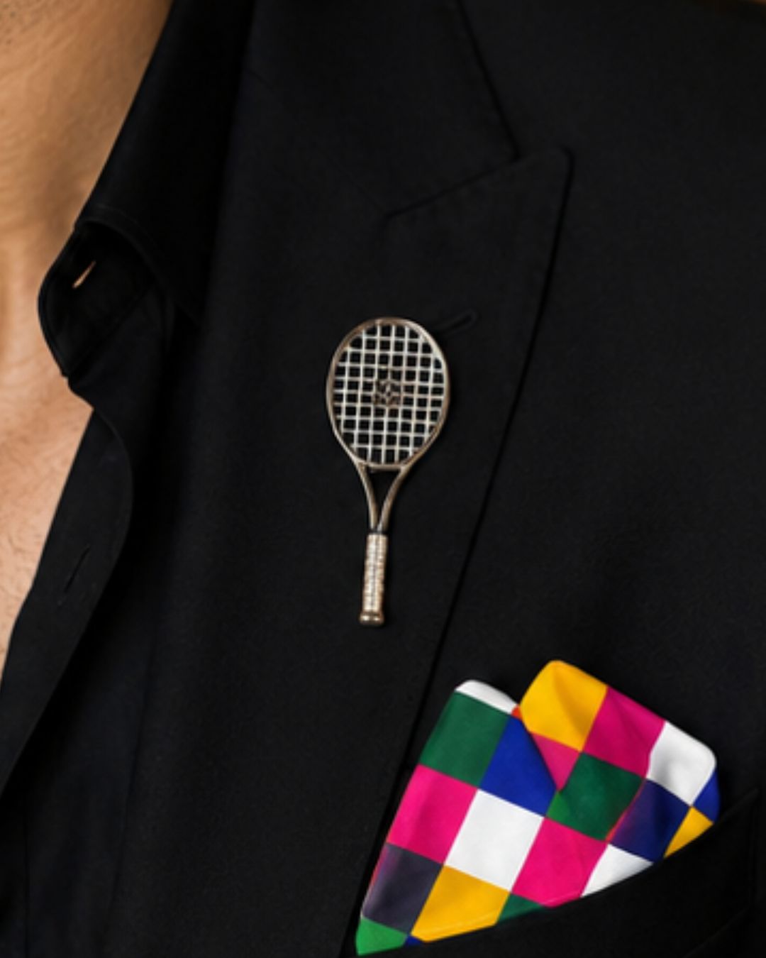 Tennis Racket Brooch
