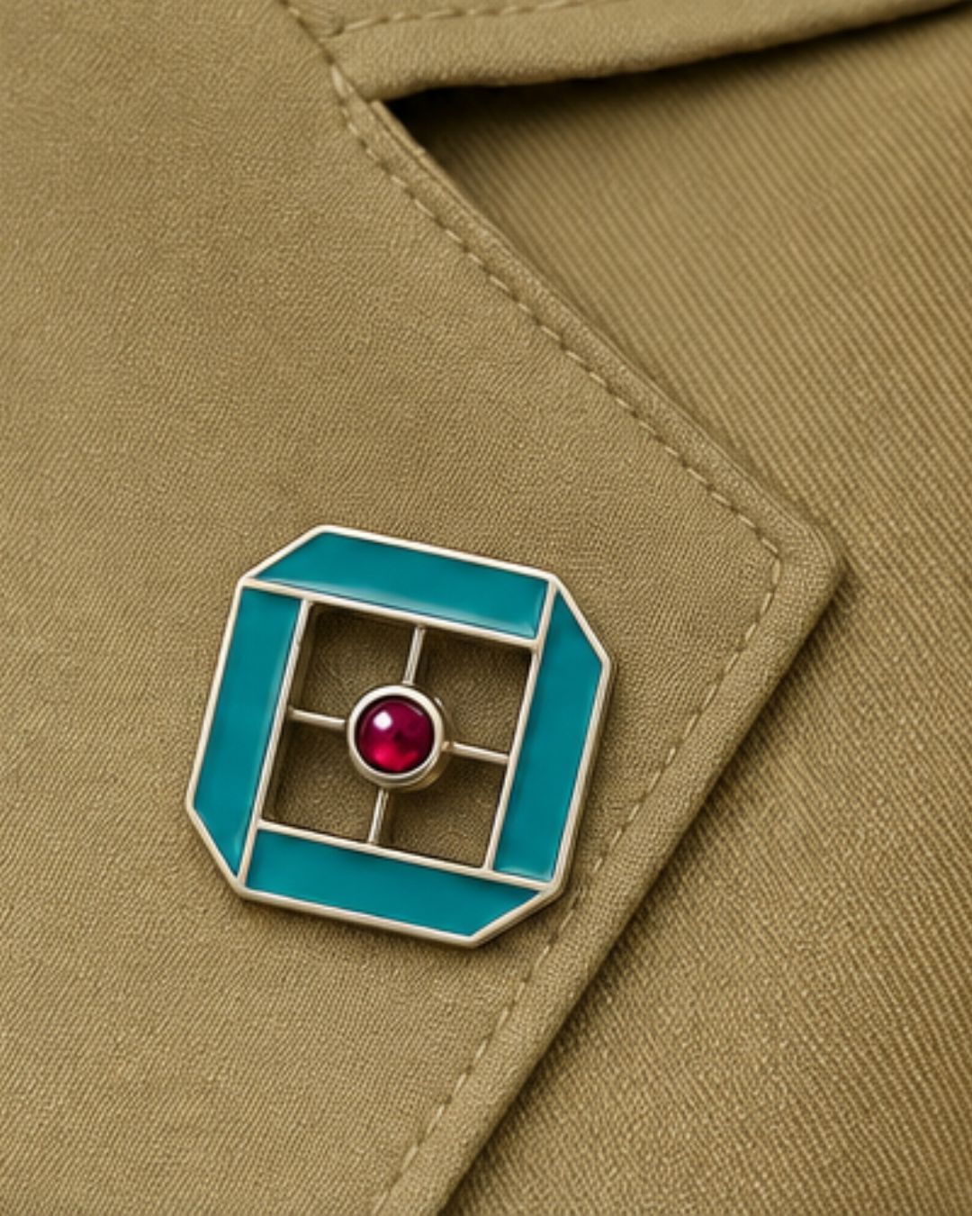 Enamel Stone Pin