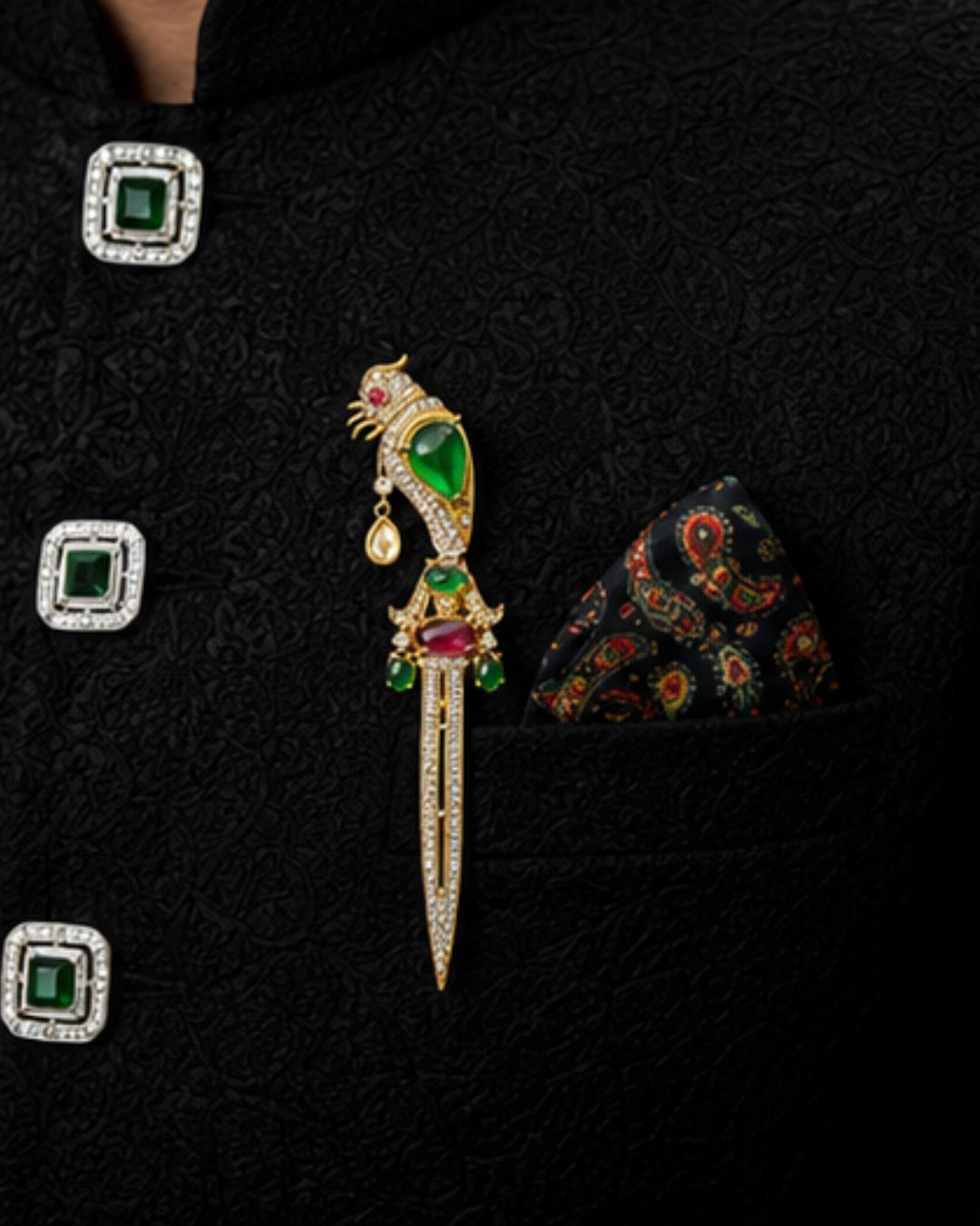 Royal Parrot Dagger Brooch