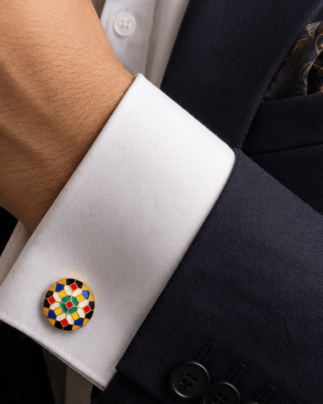 Manikya Enamel Cufflinks