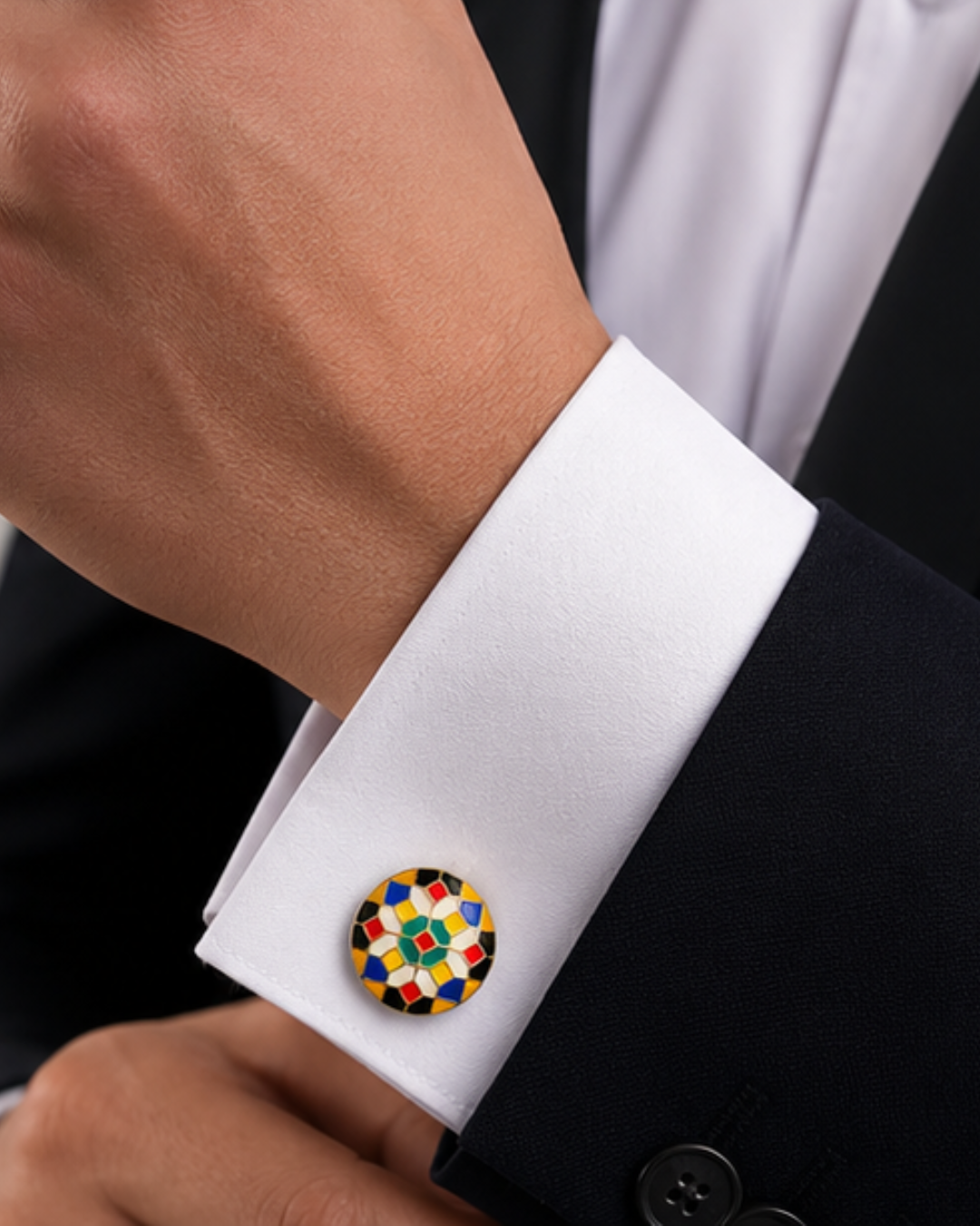 Manikya Enamel Cufflinks