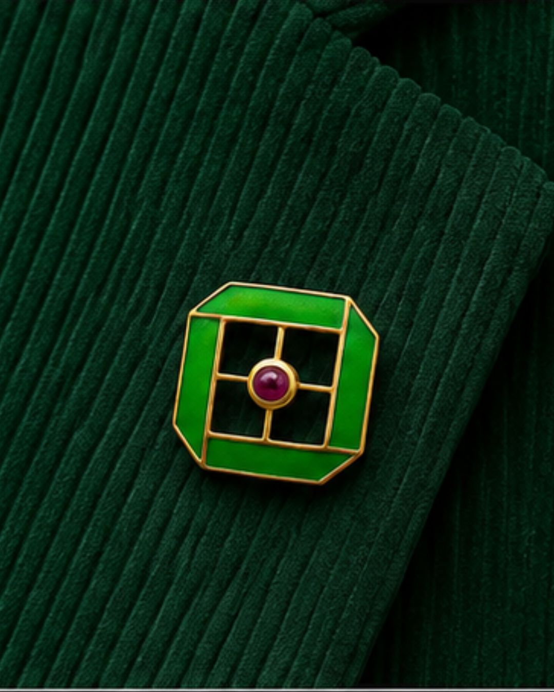 Enamel Stone Pin