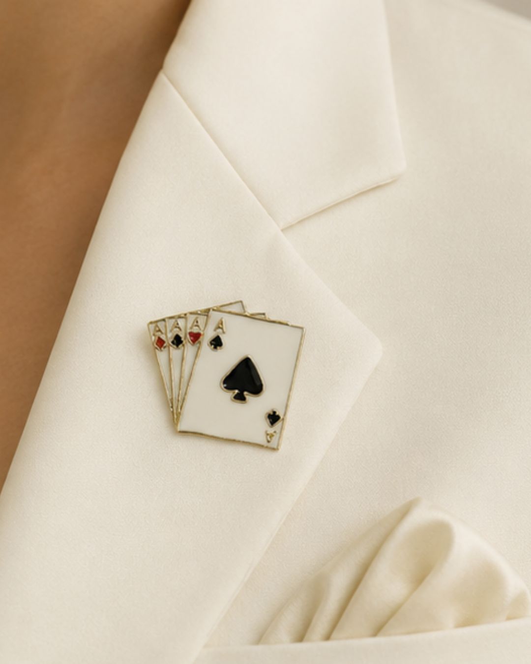 Card Pin Brooch