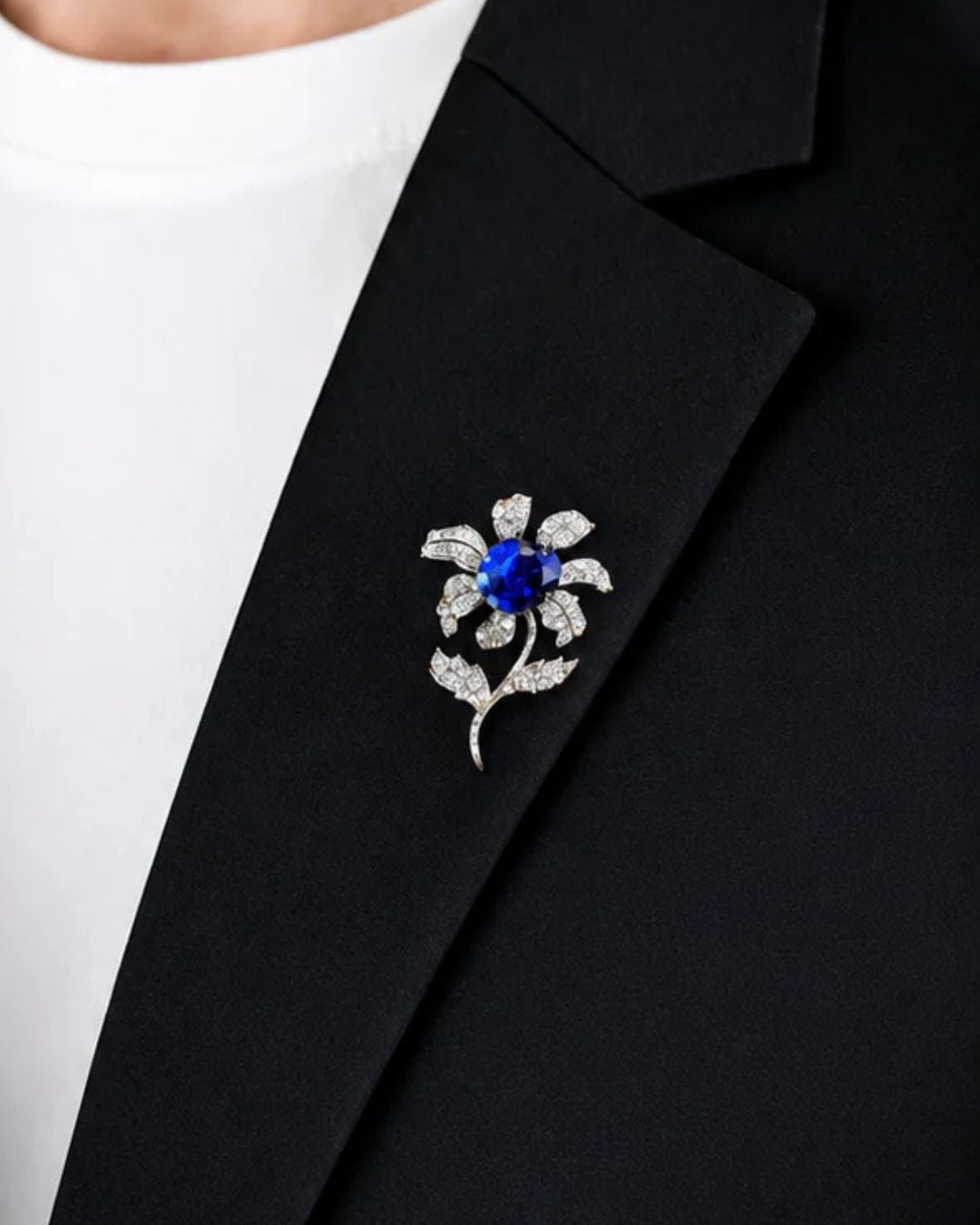 Sapphire Bloom Brooch