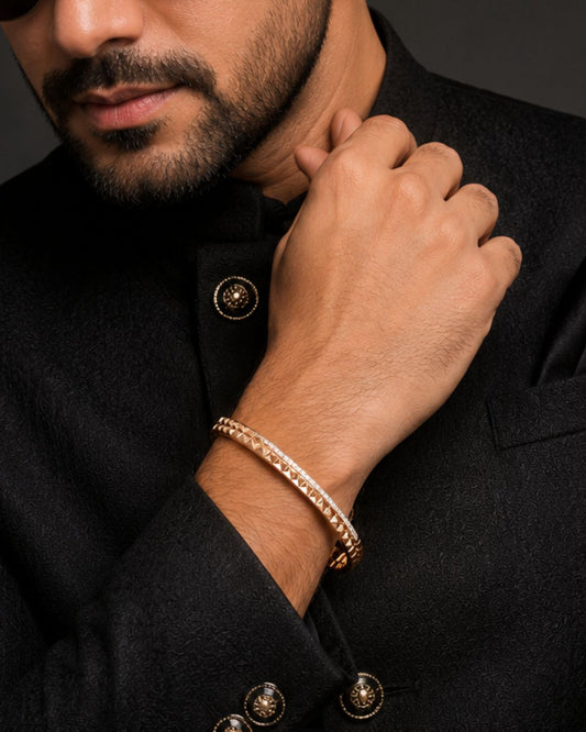 Auric Prism Textured Silver kada