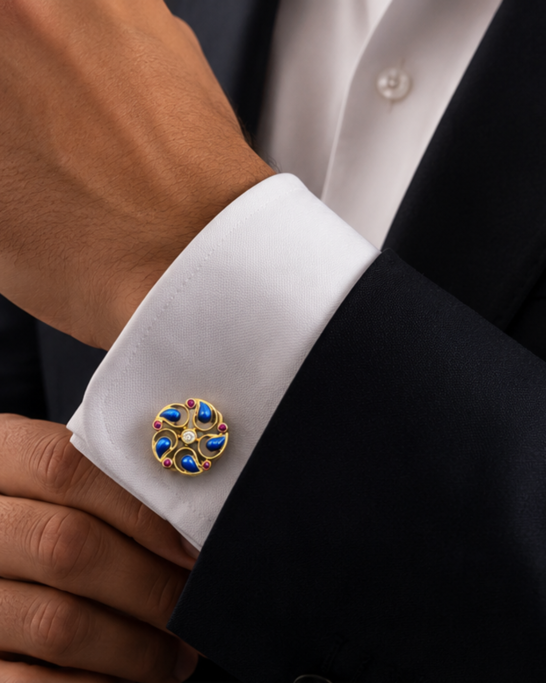 Indra Enamel Cufflinks