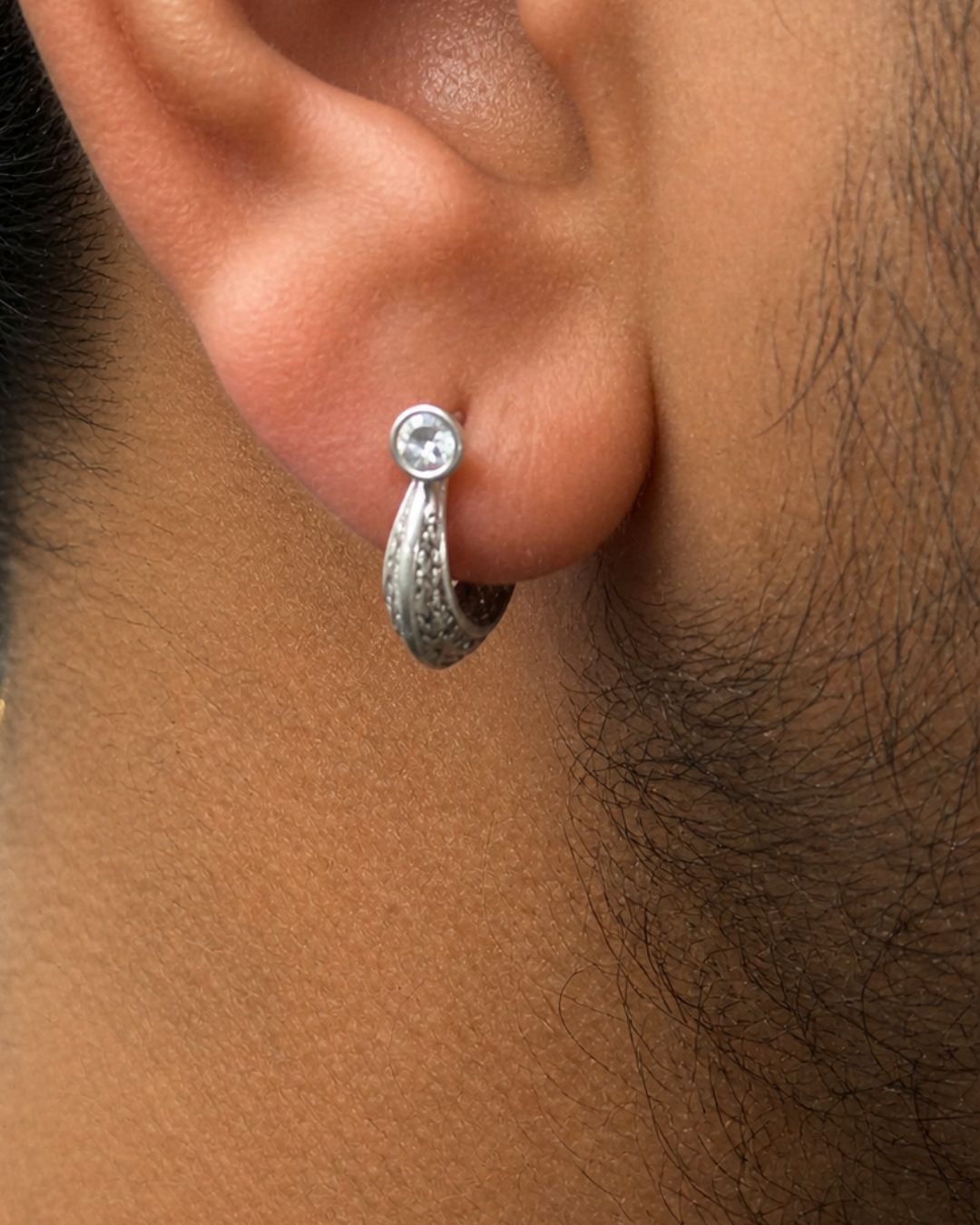 Royal Curve Hoop Stud Earrings