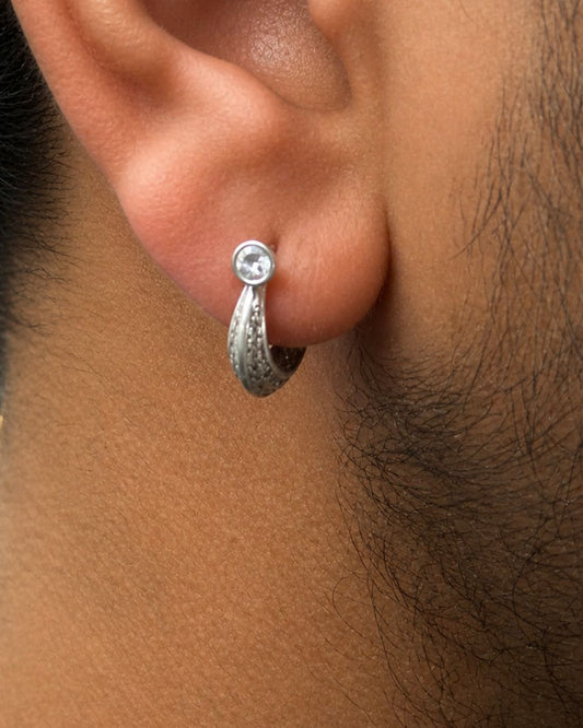 Royal Curve Hoop Stud Earrings