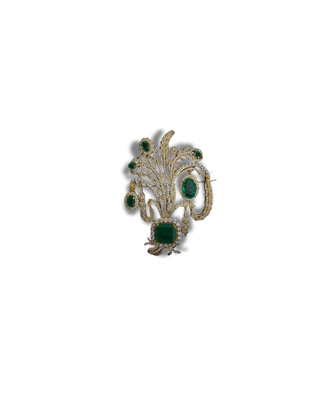 Green Crest Brooch