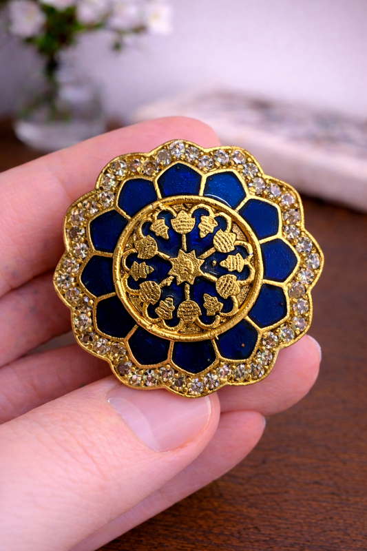 Royal Blue Gulnaar Button