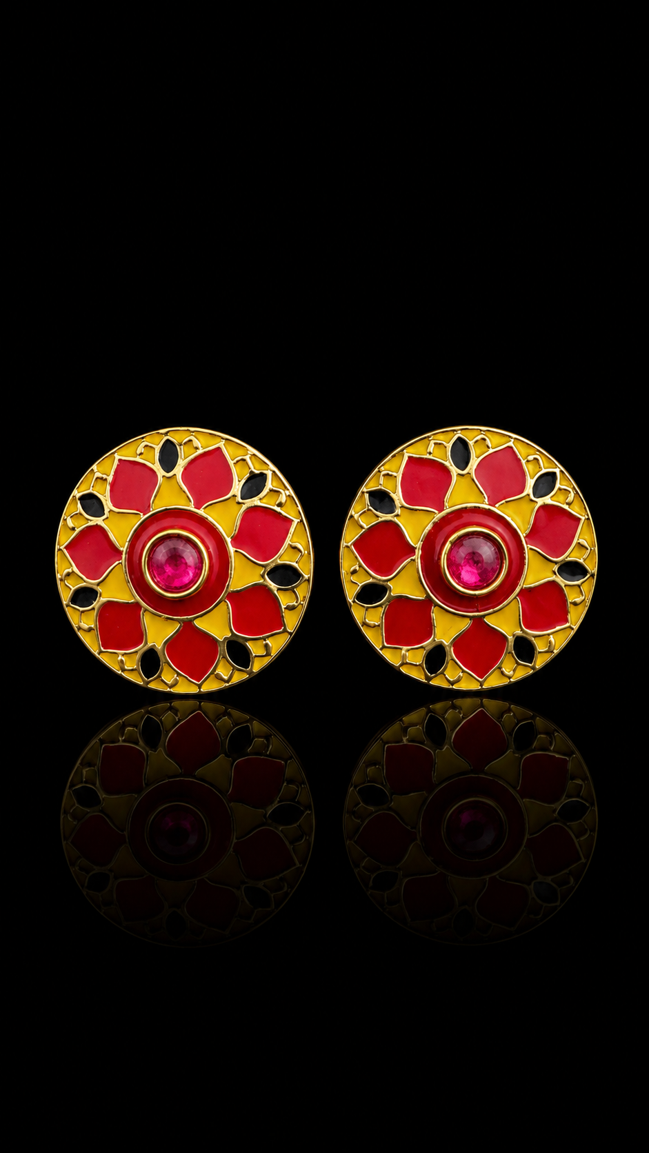 Royal Floral Brass Cufflinks