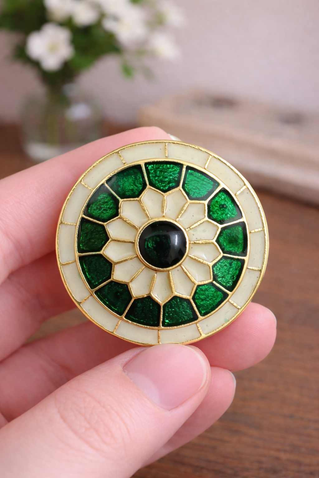 Azure Mosaic Classic Bandhgala Button