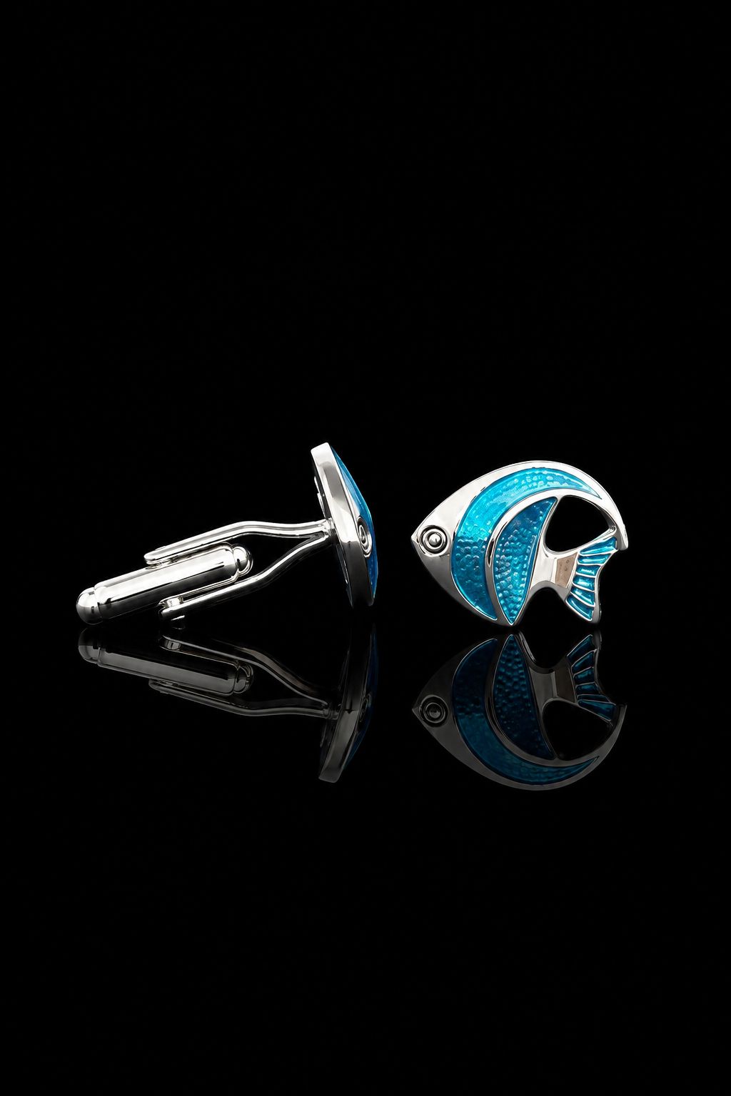 Ocean Blue Fish Cufflinks