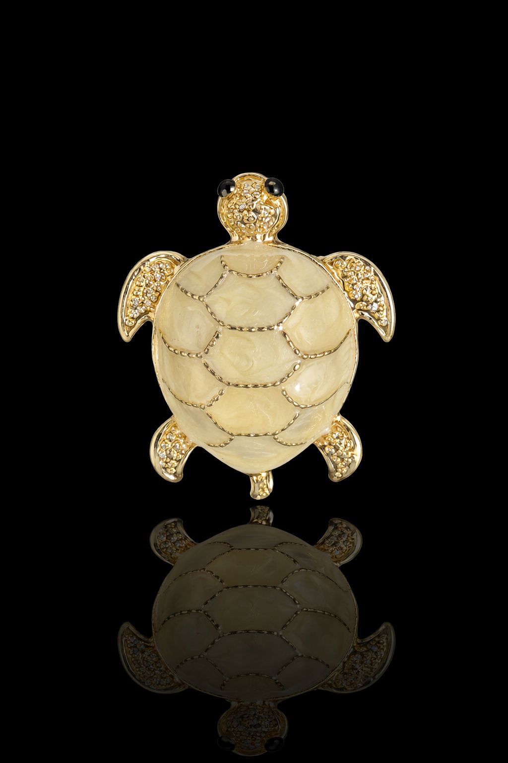 Golden Tide Turtle Brooch