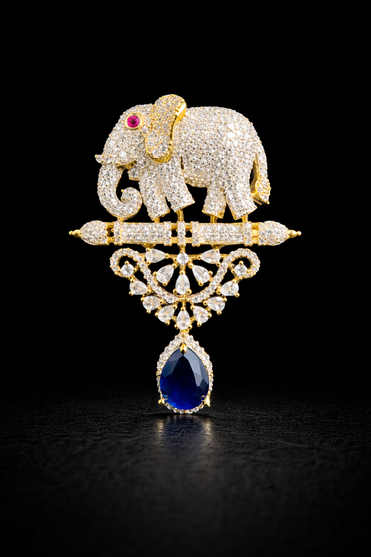 Royal Elephant Charm Magnet Brooch