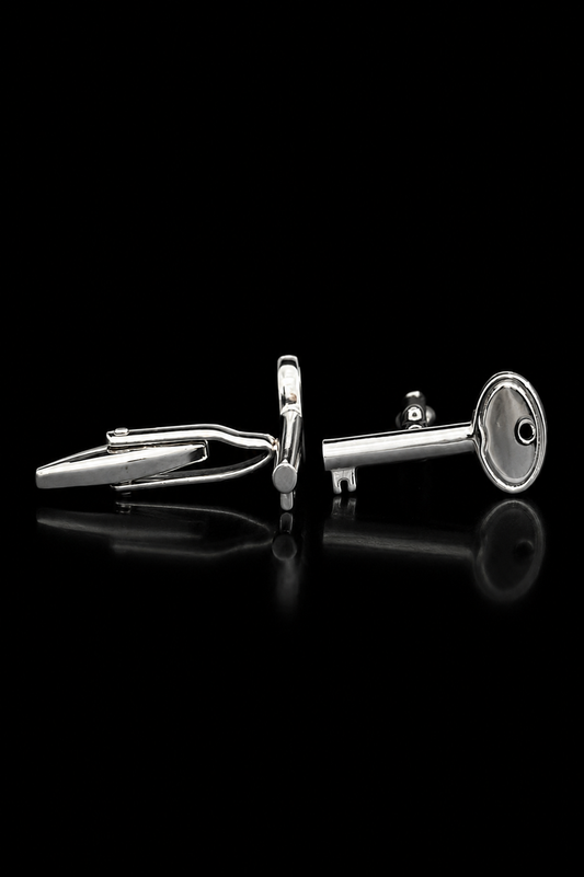 Vintage Key Silver Cufflinks