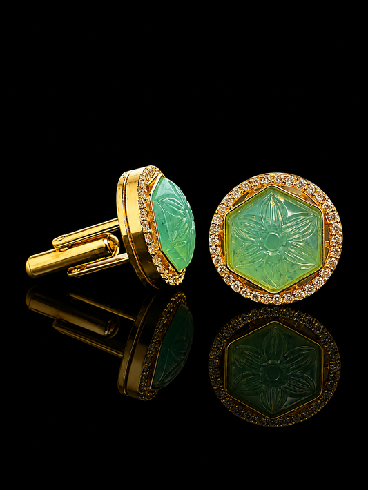 Emerald Bloom Diamond Cufflinks