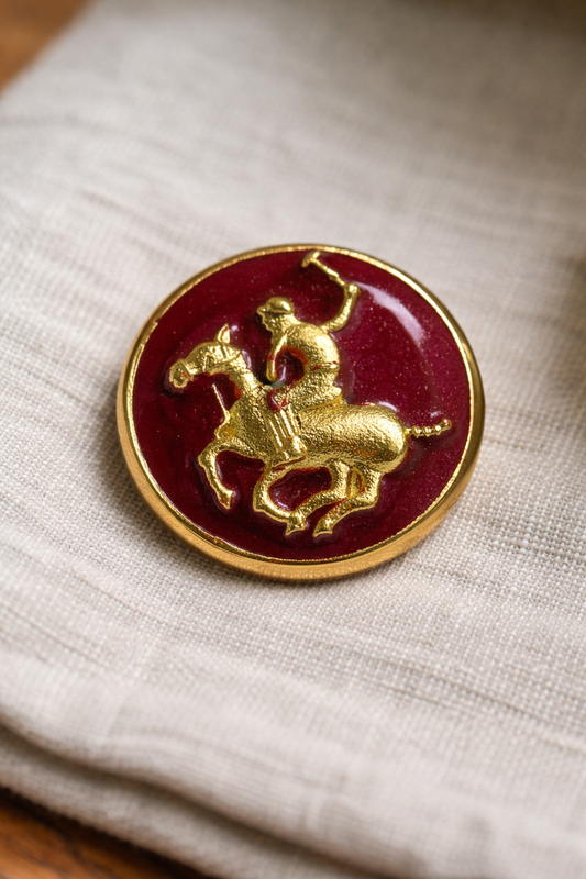 Royal Polo Crest Brass Button