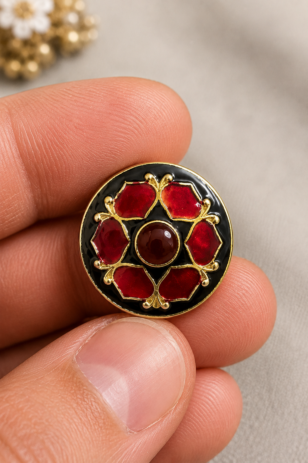 Heritage Lotus Bandhgala Button Set