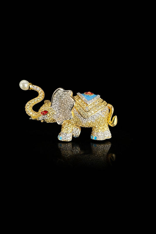 Royal Elephant Charm Brooch