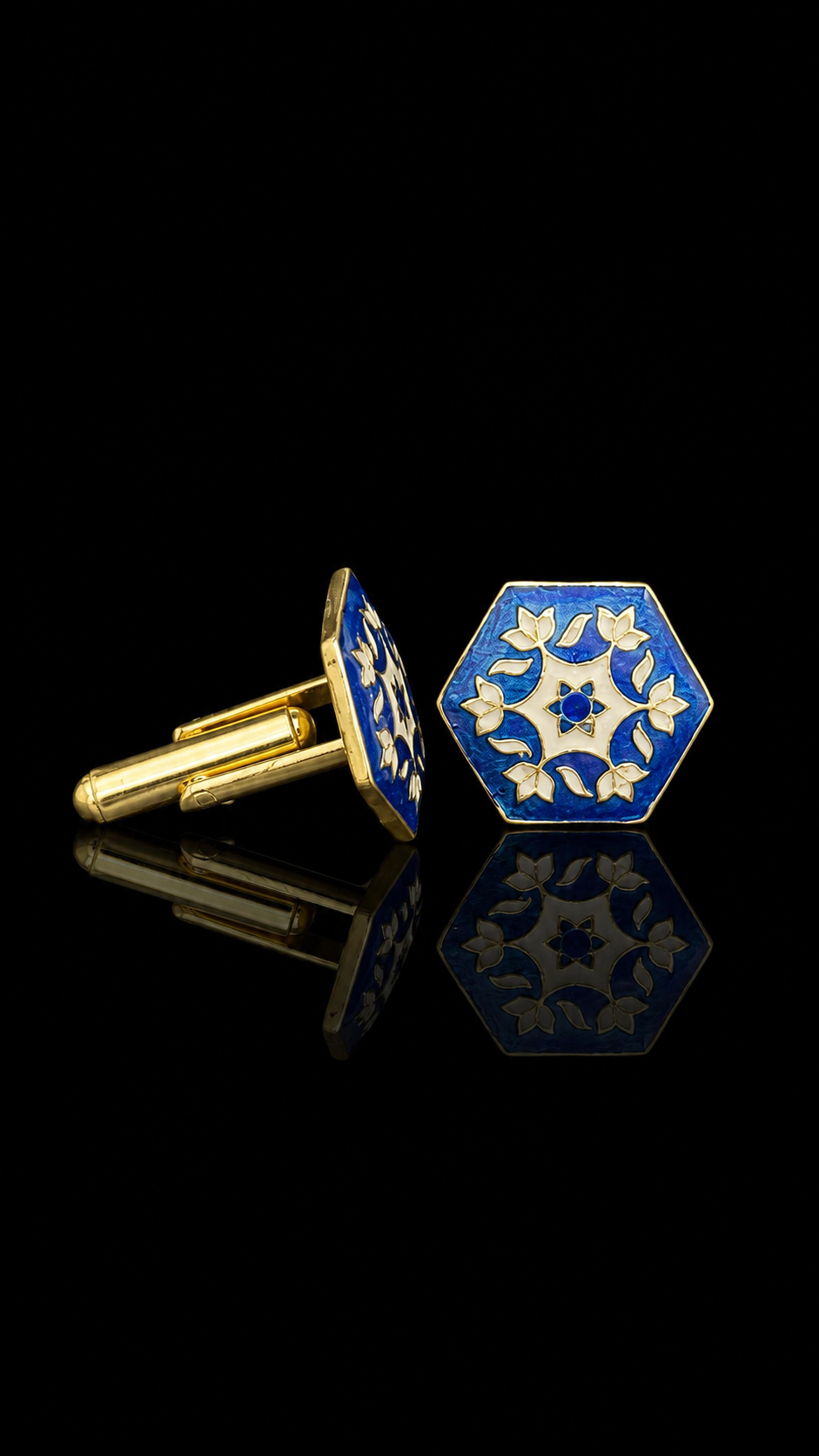 Jaipur Jali Enamel Cufflinks