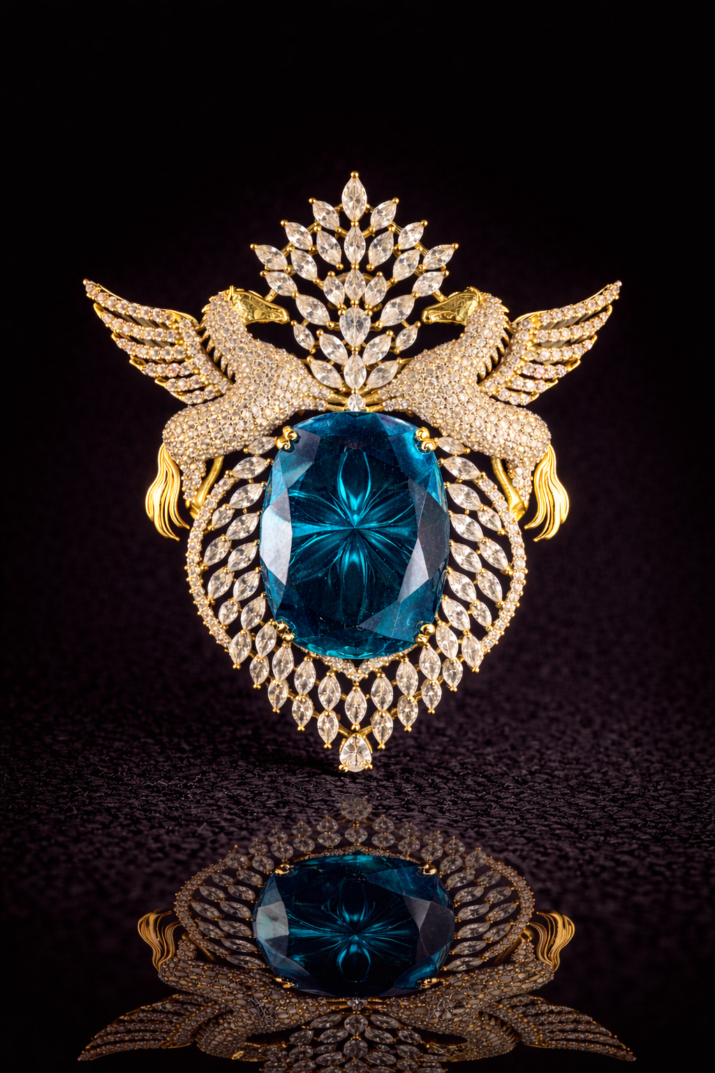 Royal Pegasus Crest Brooch