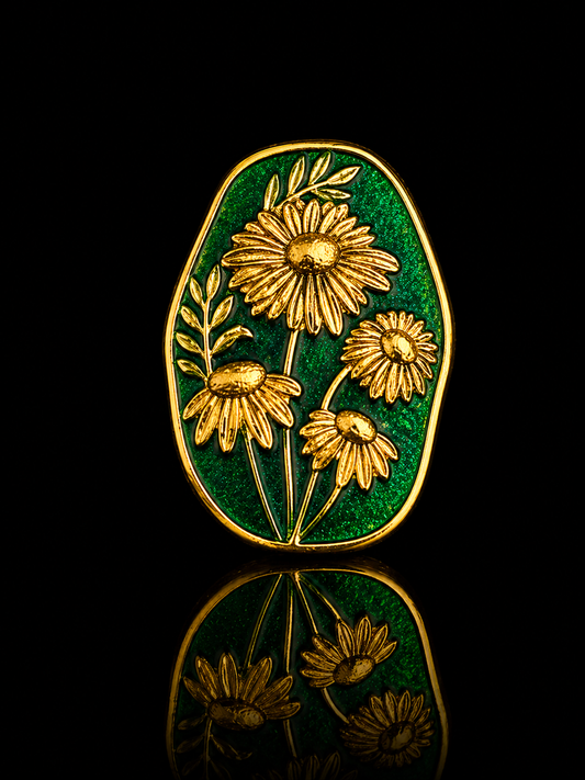 Golden Bloom Meadow Brooch