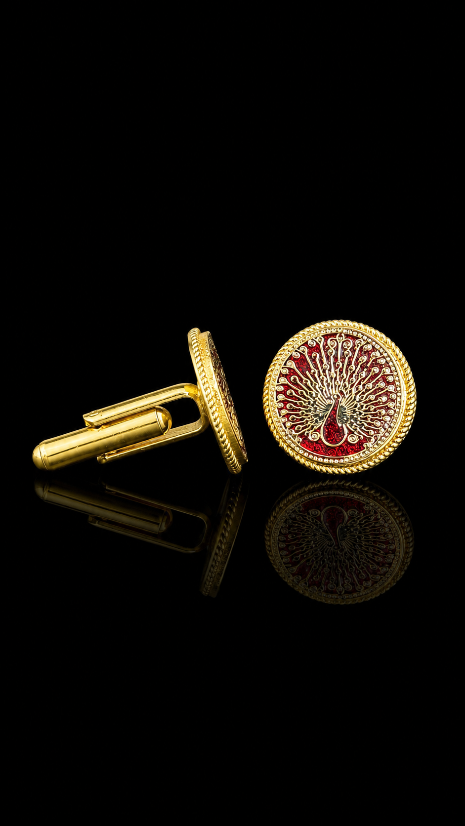 Peacock Heritage Thewa Art Cufflinks