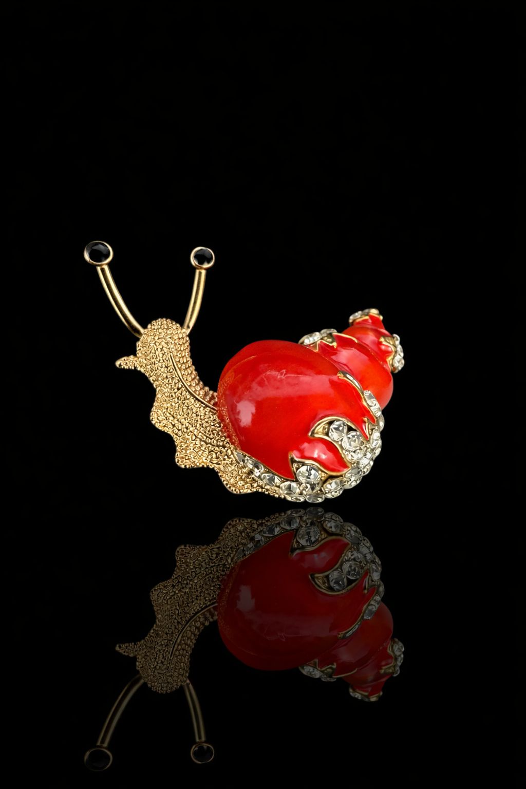 Golden Trail Snail Brooch