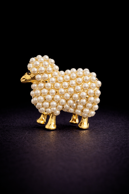 Fleece Sheep Brooch