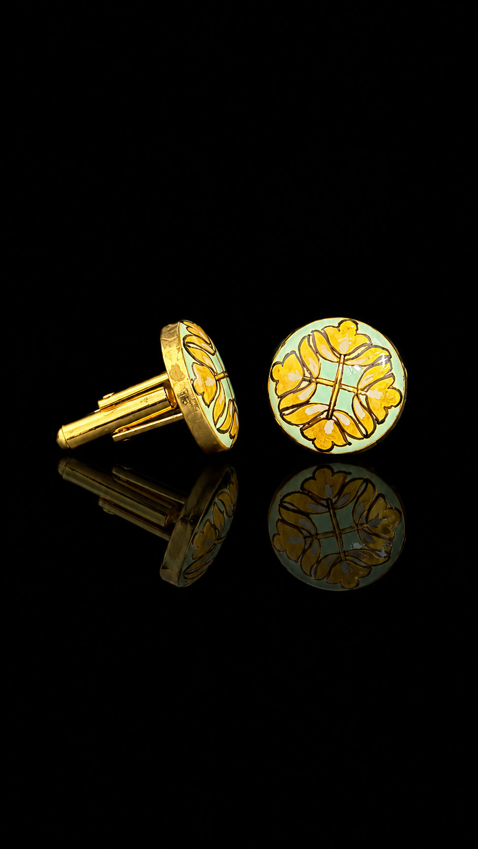 Pushp Hand-Painted Enamel Cufflinks