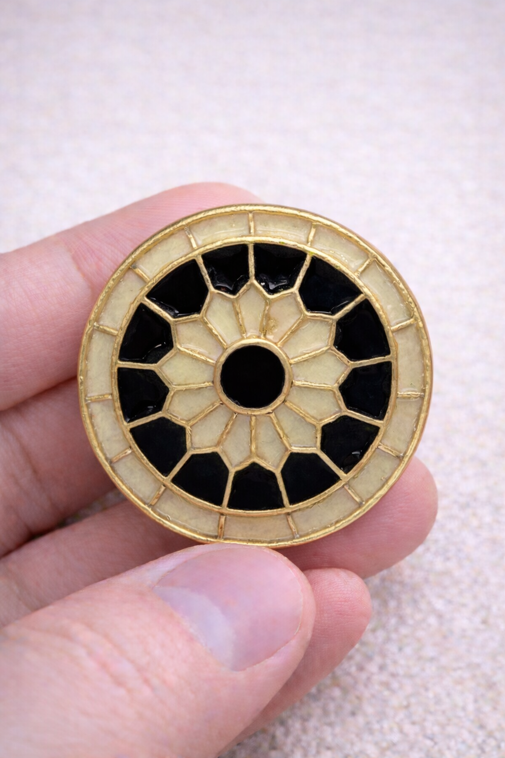 Ruby Halo Ivory Bandhgala Button