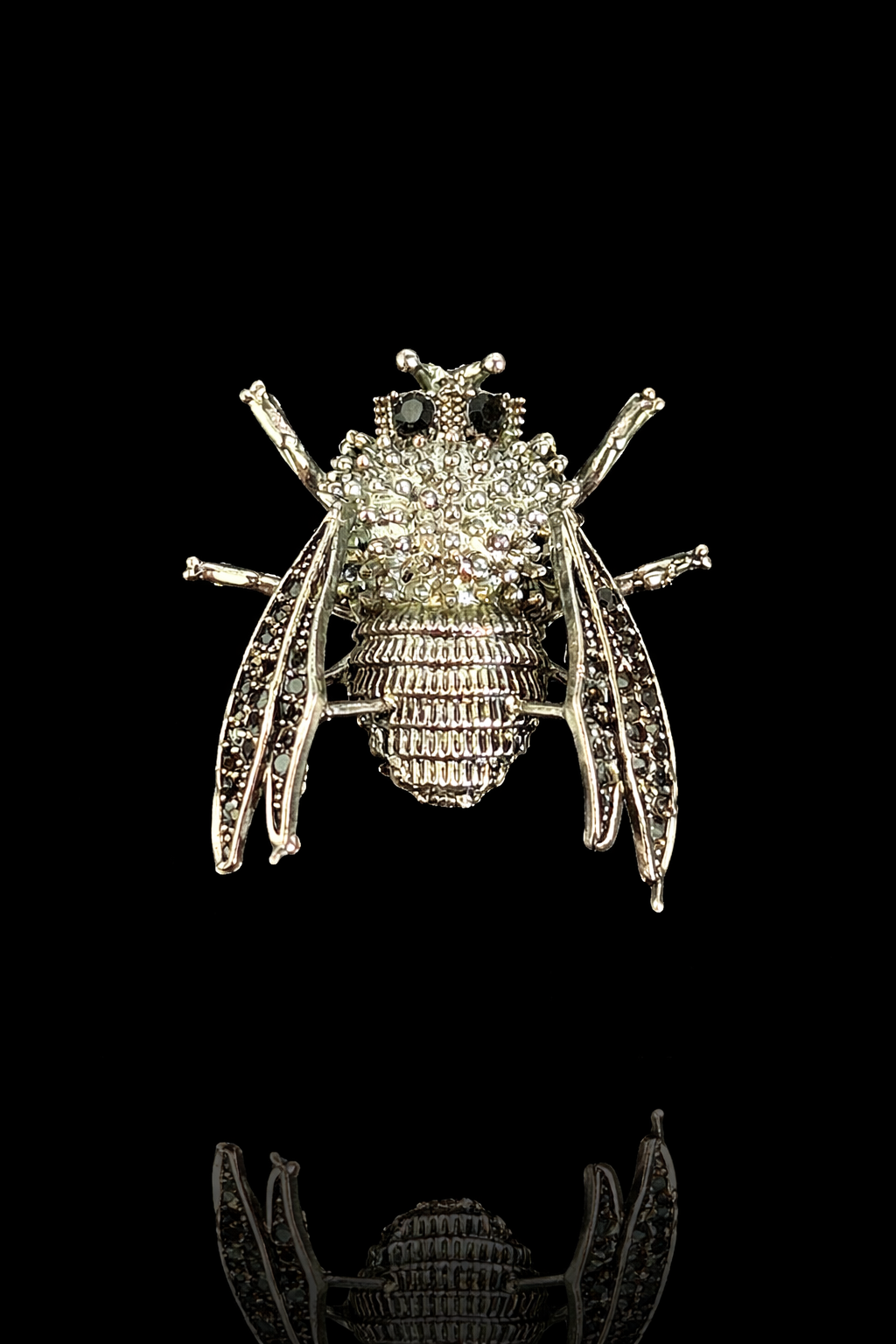 Midnight Monarch Bee Brooch