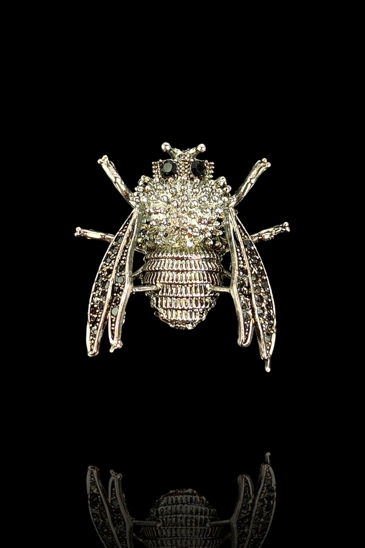 Midnight Monarch Bee Brooch