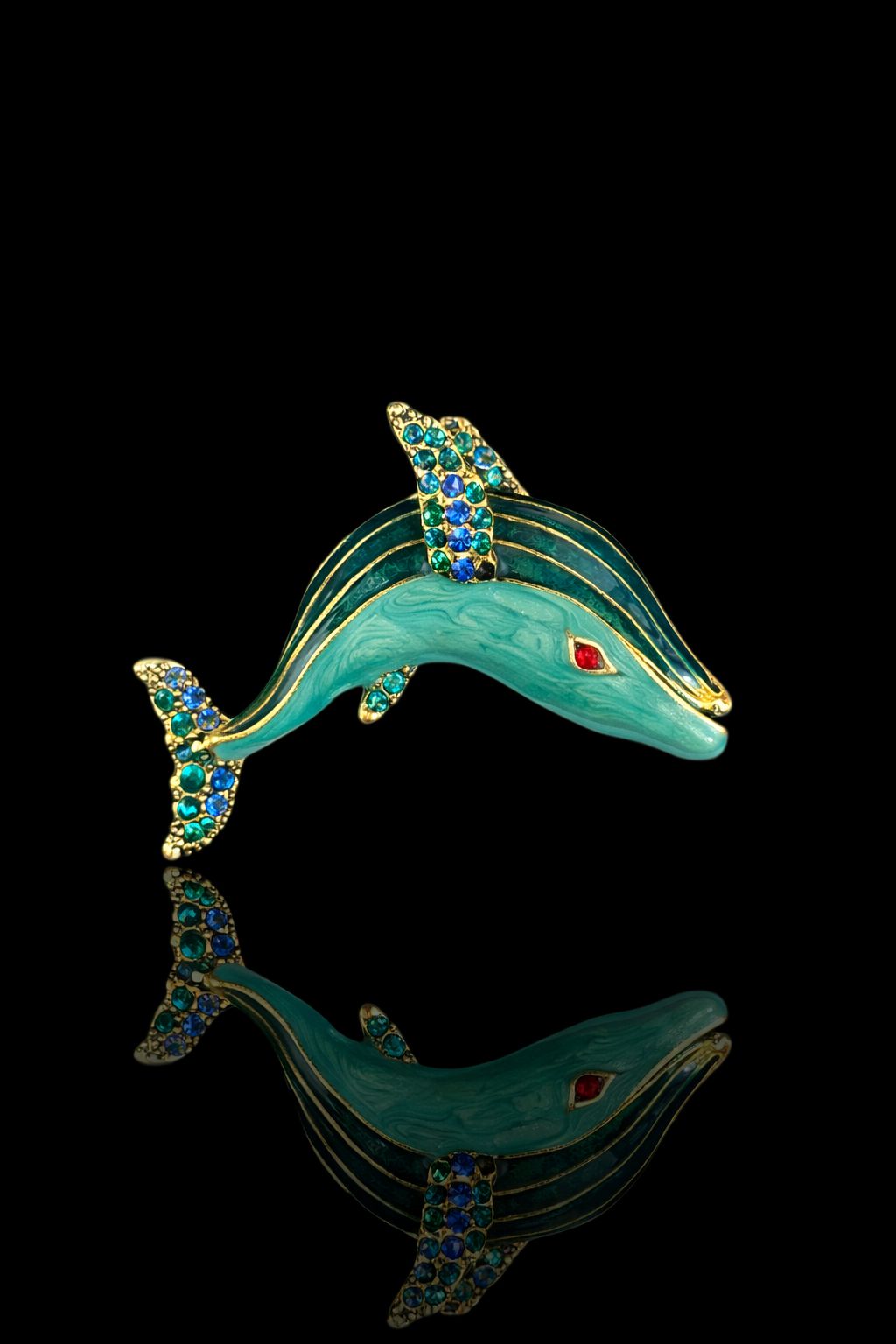 Ocean Glide Dolphin Brooch