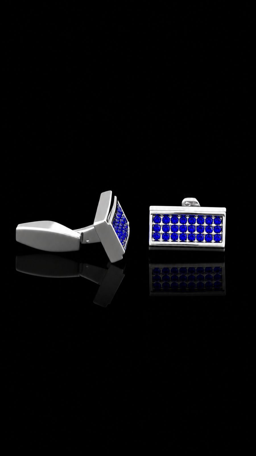 Sapphire Grid Cufflinks